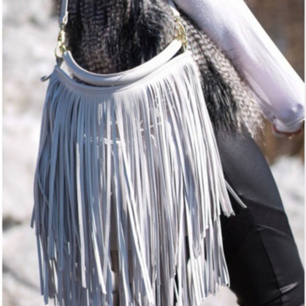 H&M Nude Fringe Shoulder bag